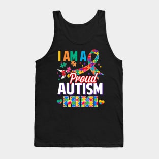 I Am A Proud Autism Mimi Autism Awareness Ribbon Tank Top